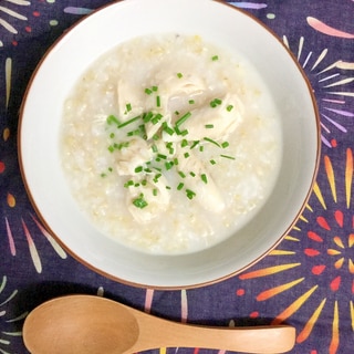 胃腸に優しい♪鶏ササミのあっさりお粥